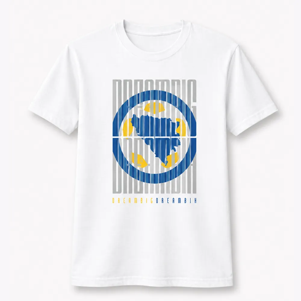 nsfbih-weis NSFBiH Dream Big T-Shirt Bosnien und Herzegowina Fan-Shirt